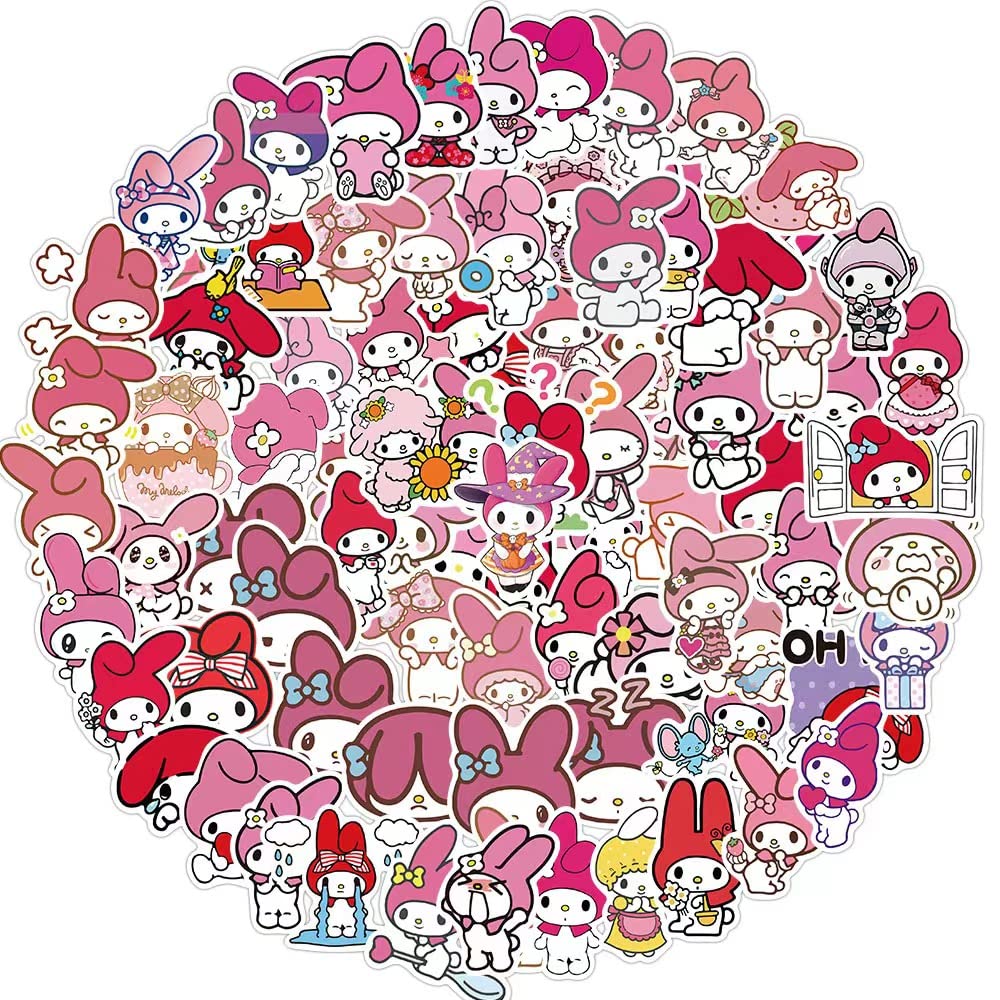 My Melody Stickers 100pcs - Cute Cartoon Stickers for Kids Birthday Party Decorations & DIY Crafts