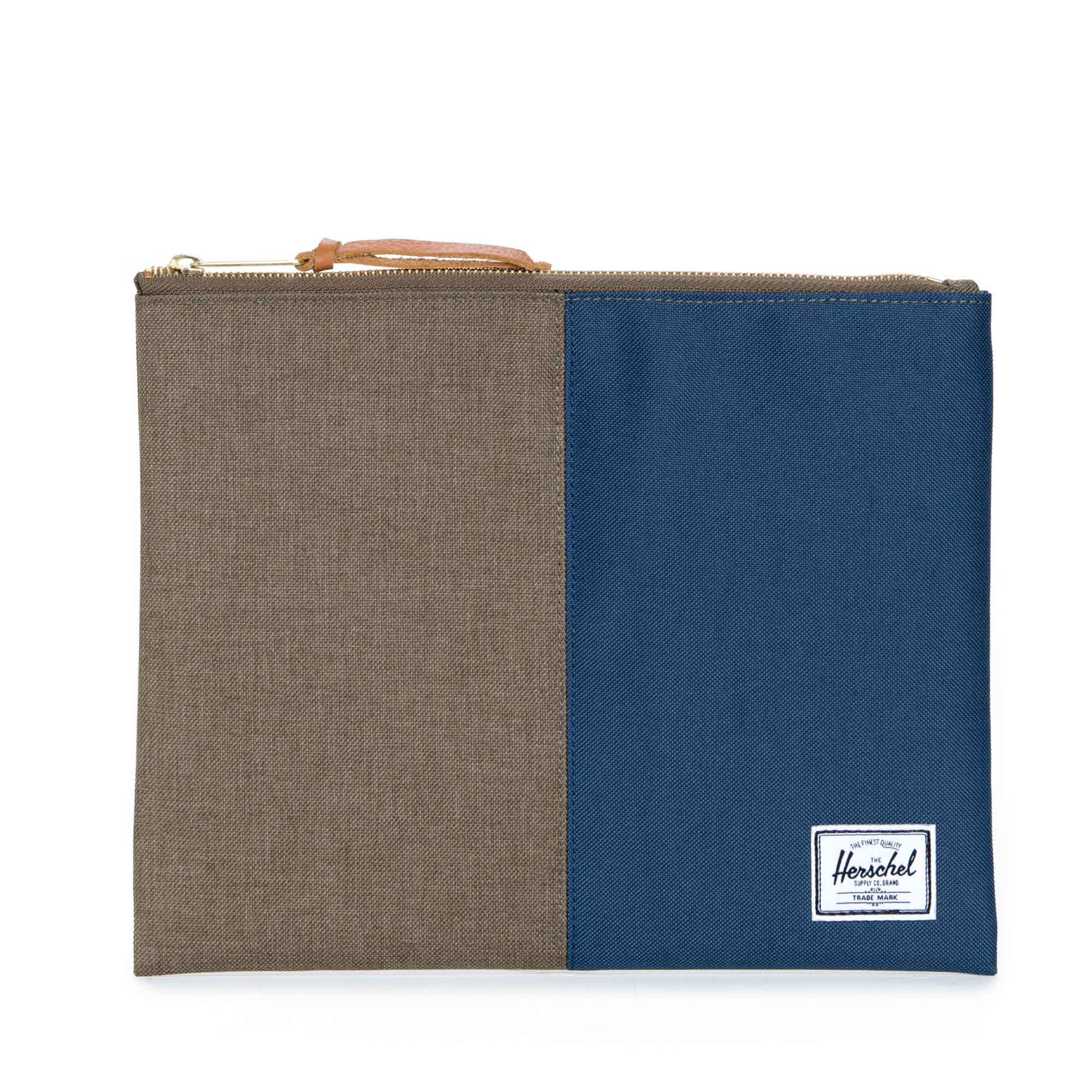 Herschel Large Network Pouch - Beech/Navy Crossbody Bag for Travel, Gym & Everyday Essentials | Water-Resistant & Durable Design