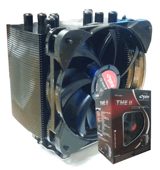 Spire TME II TherMax Eclipse II SP984B1 V2 Universal CPU Cooler with 2 PWM Fans - High Performance Cooling for Gaming PC, Workstation, and Overclocking