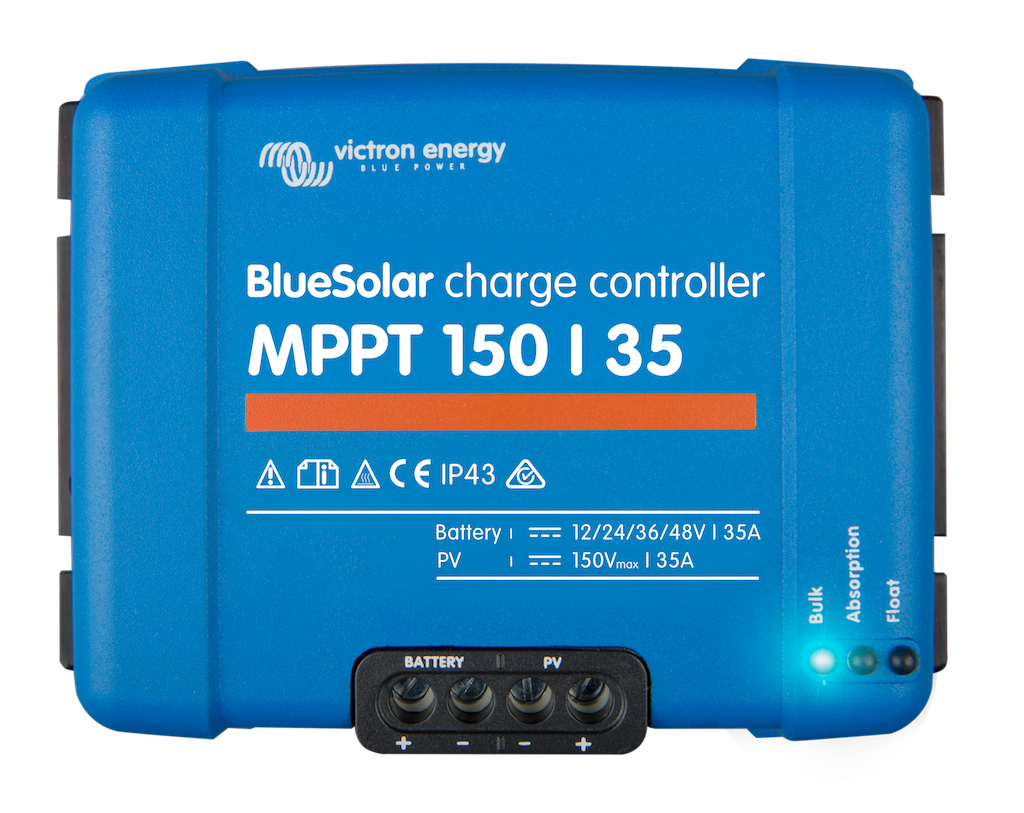 BlueSolar MPPT 150/35 Solar Charge Controller - 12V/24V/48V 35A for RV, Boat, Off-Grid Power Systems | High Efficiency Solar Panel Regulator