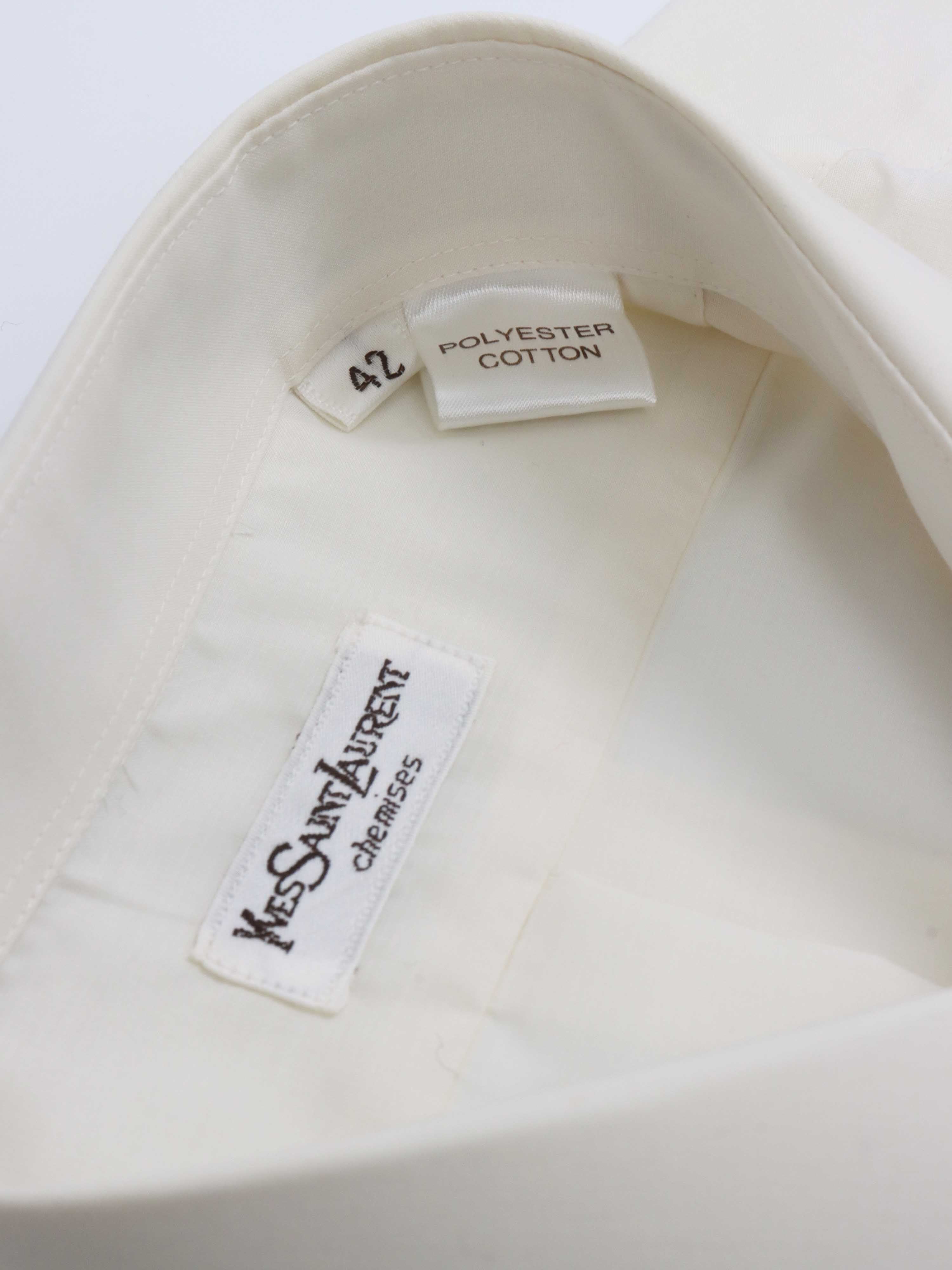 Yves Saint Laurent Men's Dress Shirt Size 42 - Slim Fit Luxury Cotton Button Down Shirt for Business, Office & Formal Occasions