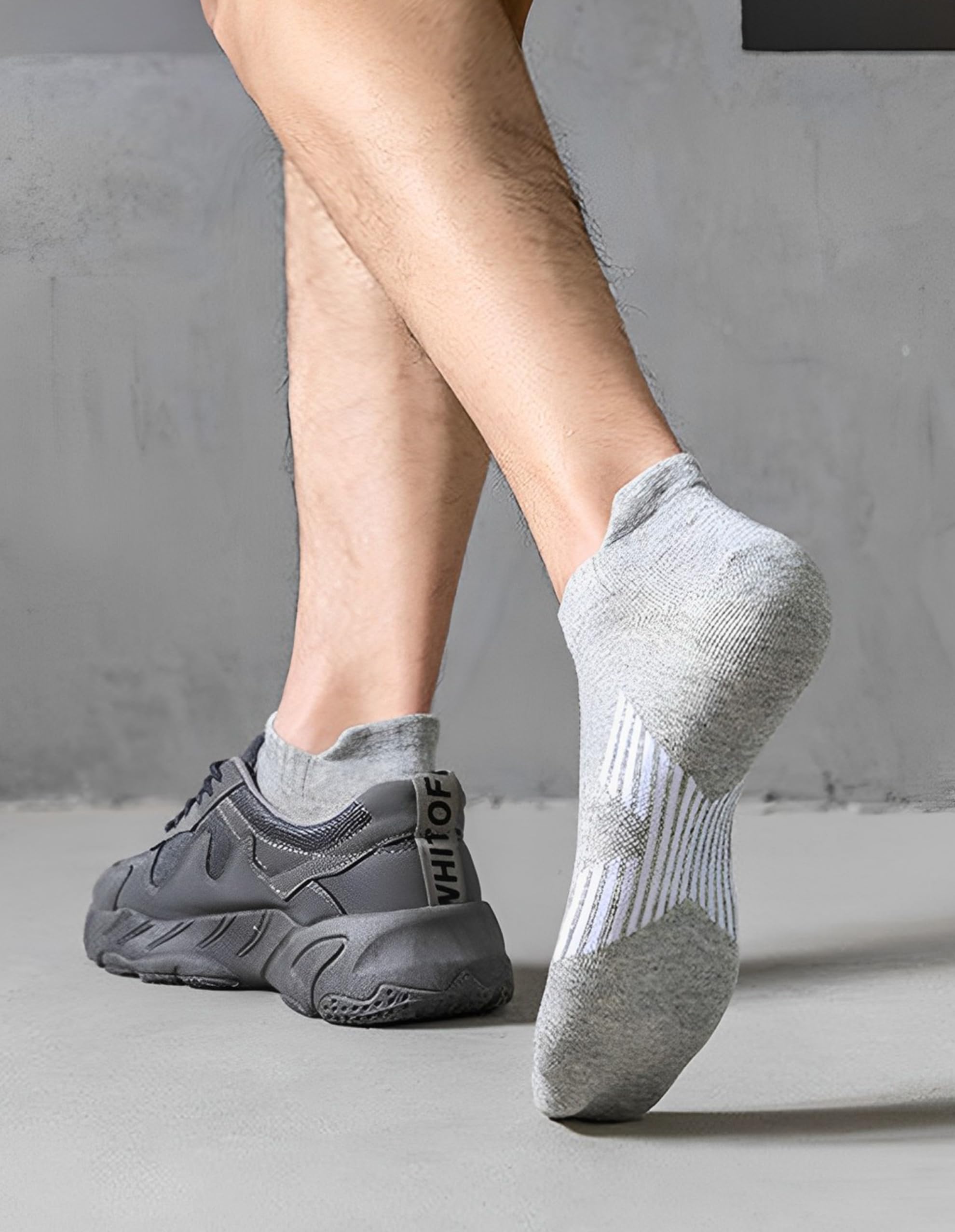 Yawlsow 20 Pairs Men's Running Ankle Socks - Moisture Wicking Athletic Low Cut Socks for Men, Breathable Cotton Short Bulk Socks - Perfect for Running, Workout, Sports & Daily Wear
