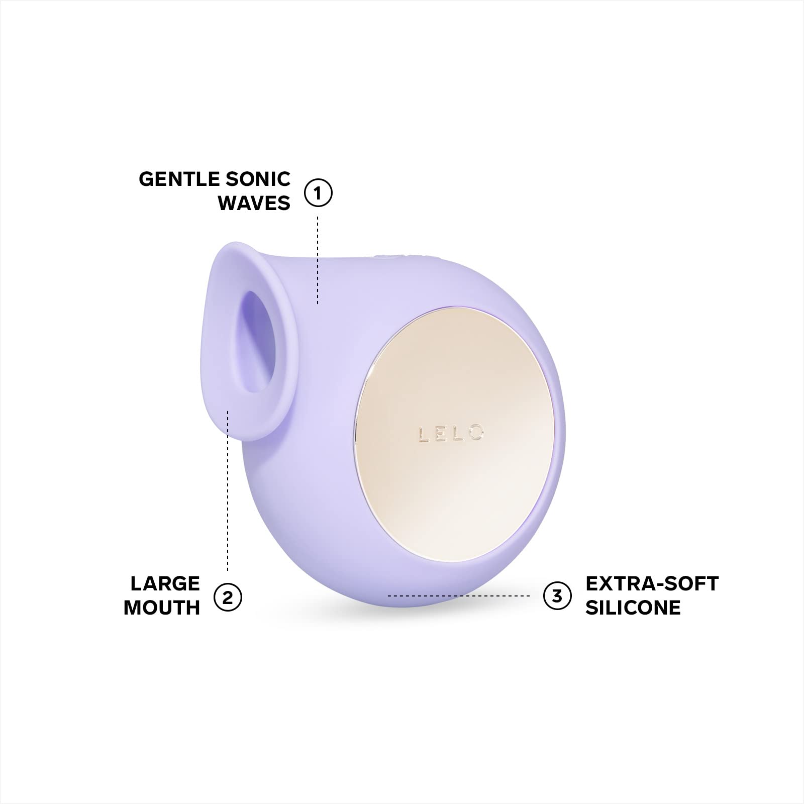 LELO SILA Sonic Clit Sucker - Waterproof Vibrator for Women, Rechargeable Adult Sex Toy with Gentle External Stimulation - Perfect for Solo Play & Couples Intimacy (Lilac)