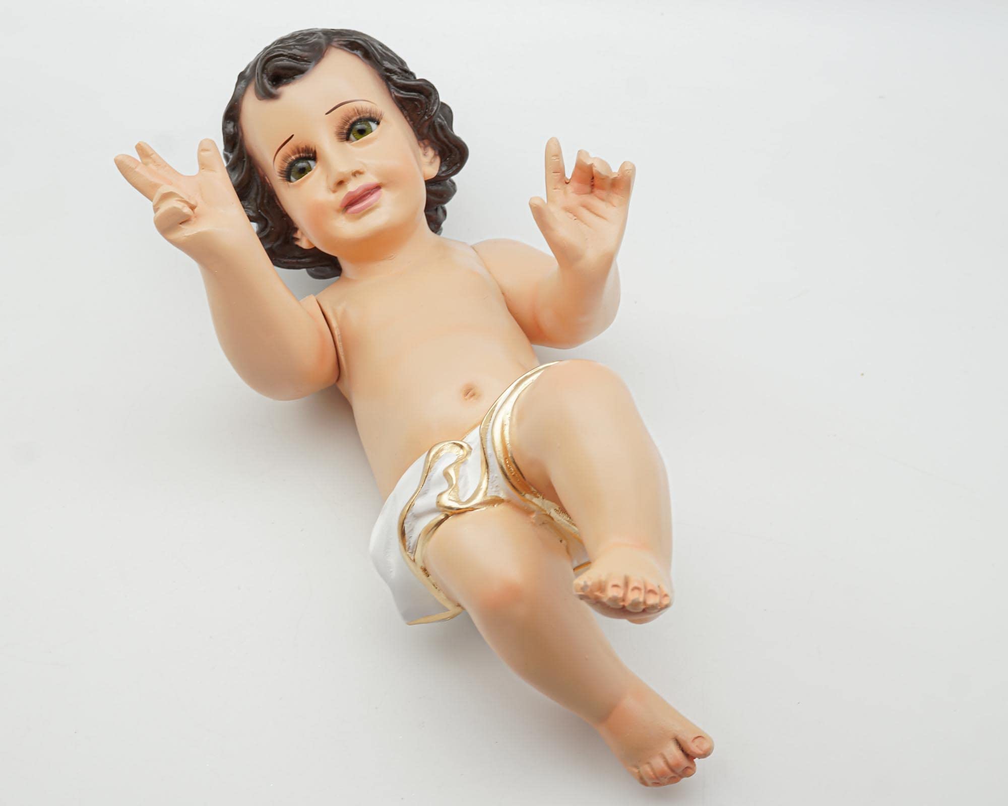 Hand-Painted Baby Jesus Doll - 12 Inch Christmas Nativity Figurine, Resin Holy Child Statue for Nativity Scene, Holiday Decor & Gift - Perfect for Home Altars, Church Displays & Christmas Traditions