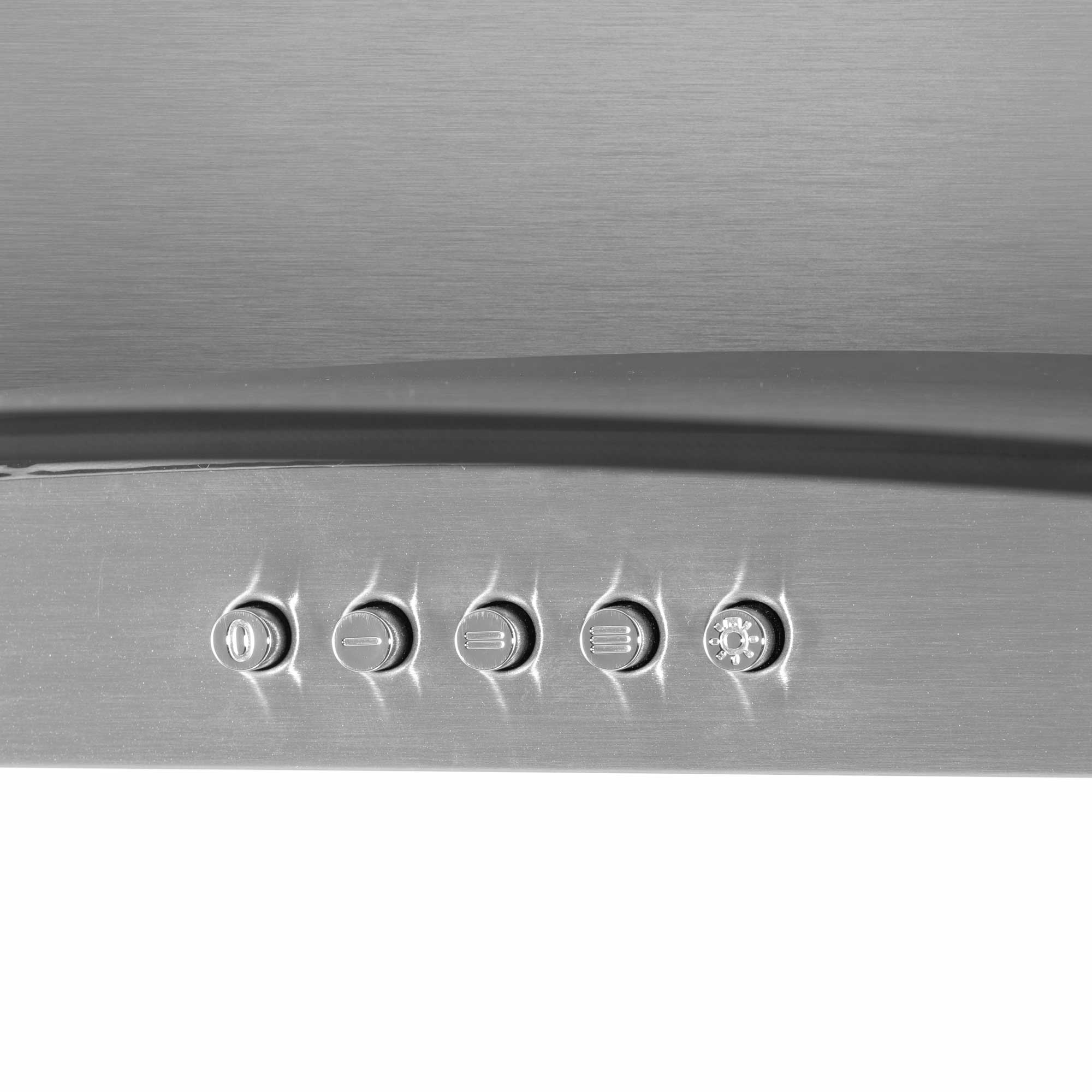 Baridi 60cm Curved Glass Range Hood with Carbon Filters, LED Lights & Splashback - Stainless Steel Kitchen Exhaust Hood for Home Cooking - DH208 | Perfect for Modern Kitchens & Smoke-Free Cooking