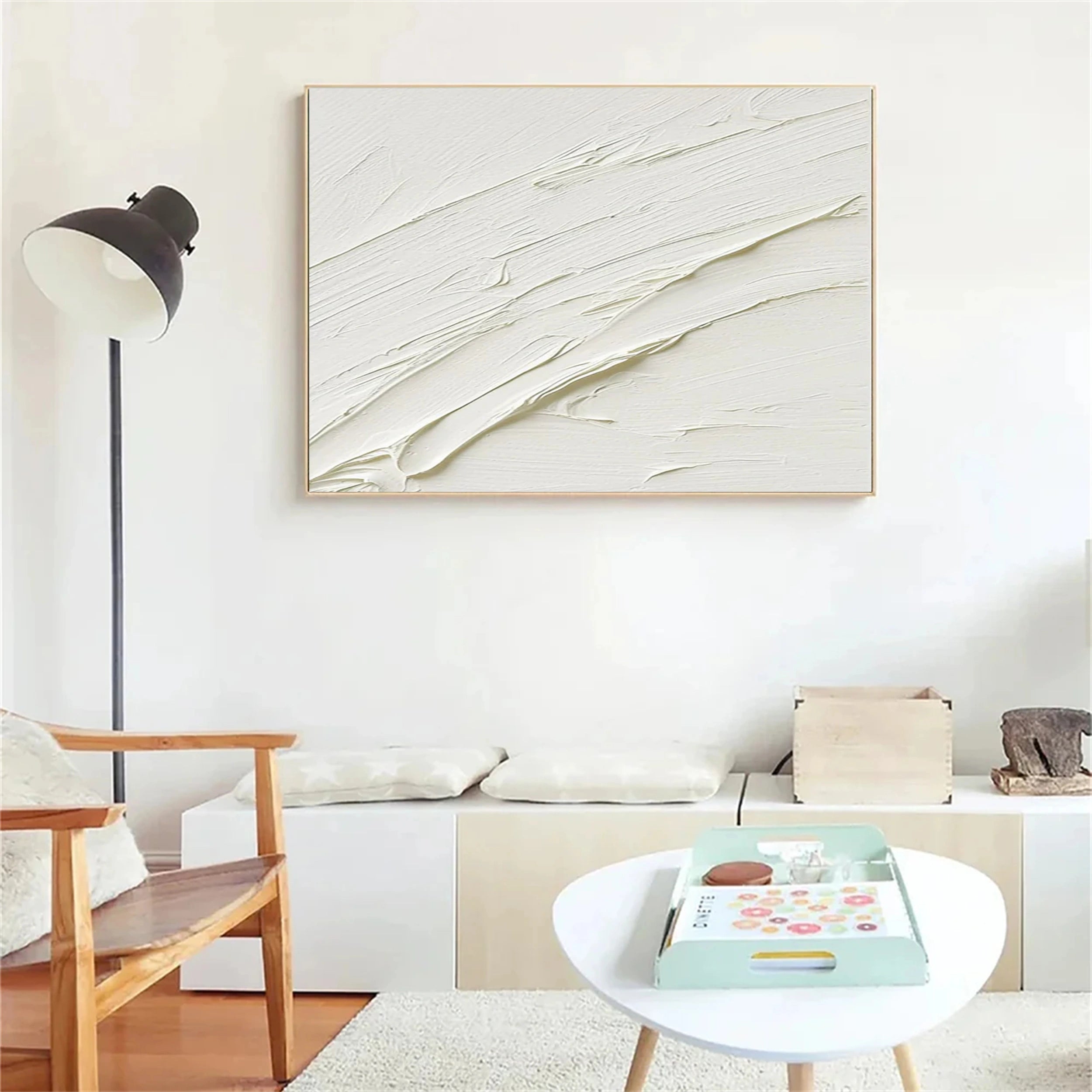 Minimalist Textured Plaster Art Painting - Modern Abstract Wall Decor for Living Room, Bedroom & Office | #MM162