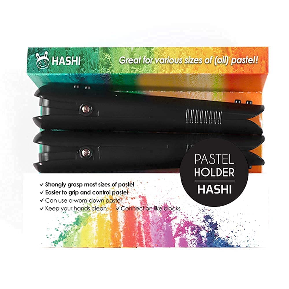 HA SHI Soft Chalk Short Pastels - 64 Vibrant Colors with Pastel Holder | Perfect for Artists, Sketching & Outdoor Drawing