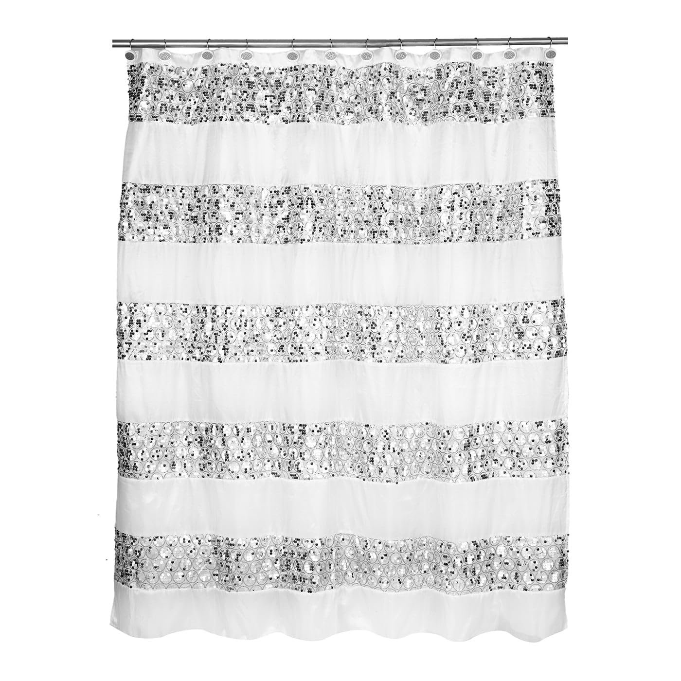 Premium 4-Piece Bathroom Accessory Set - Shower Curtain, Hooks, Contour Mat & Bath Rug (White) | Complete Bathroom Decor for Modern Homes & Luxury Hotels | Waterproof & Non-Slip Design