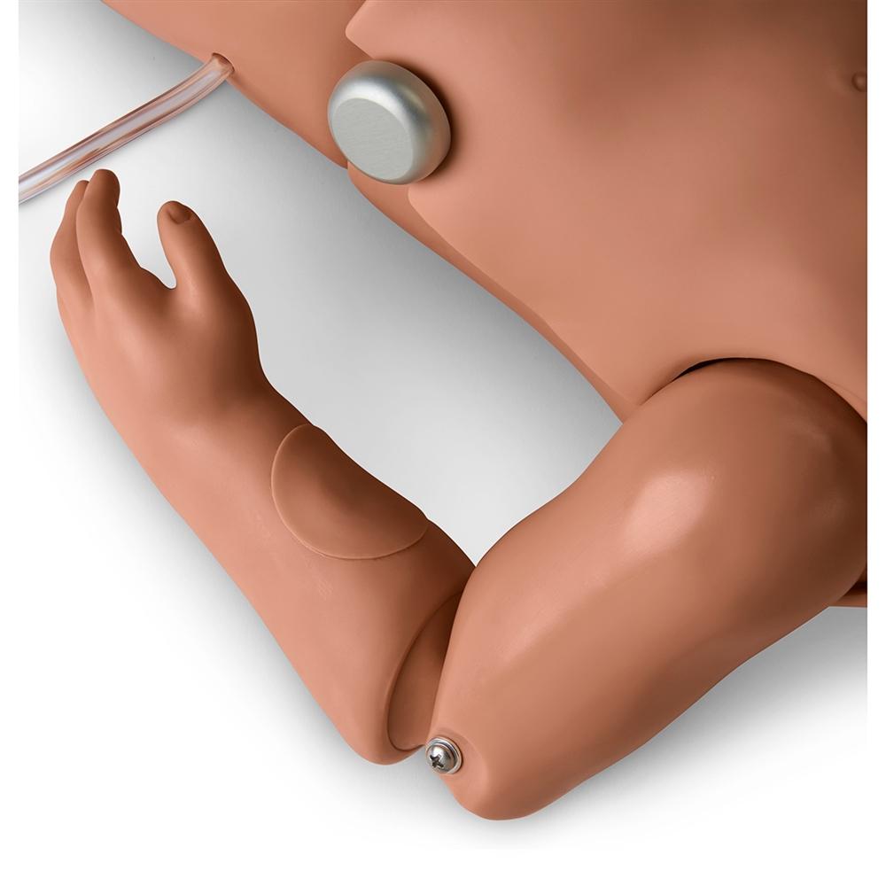 1 Year Multipurpose Patient Care & CPR Pediatric Training Manikin - Dark Skin Tone - Ideal for Medical Training, CPR Certification & Emergency Response Scenarios