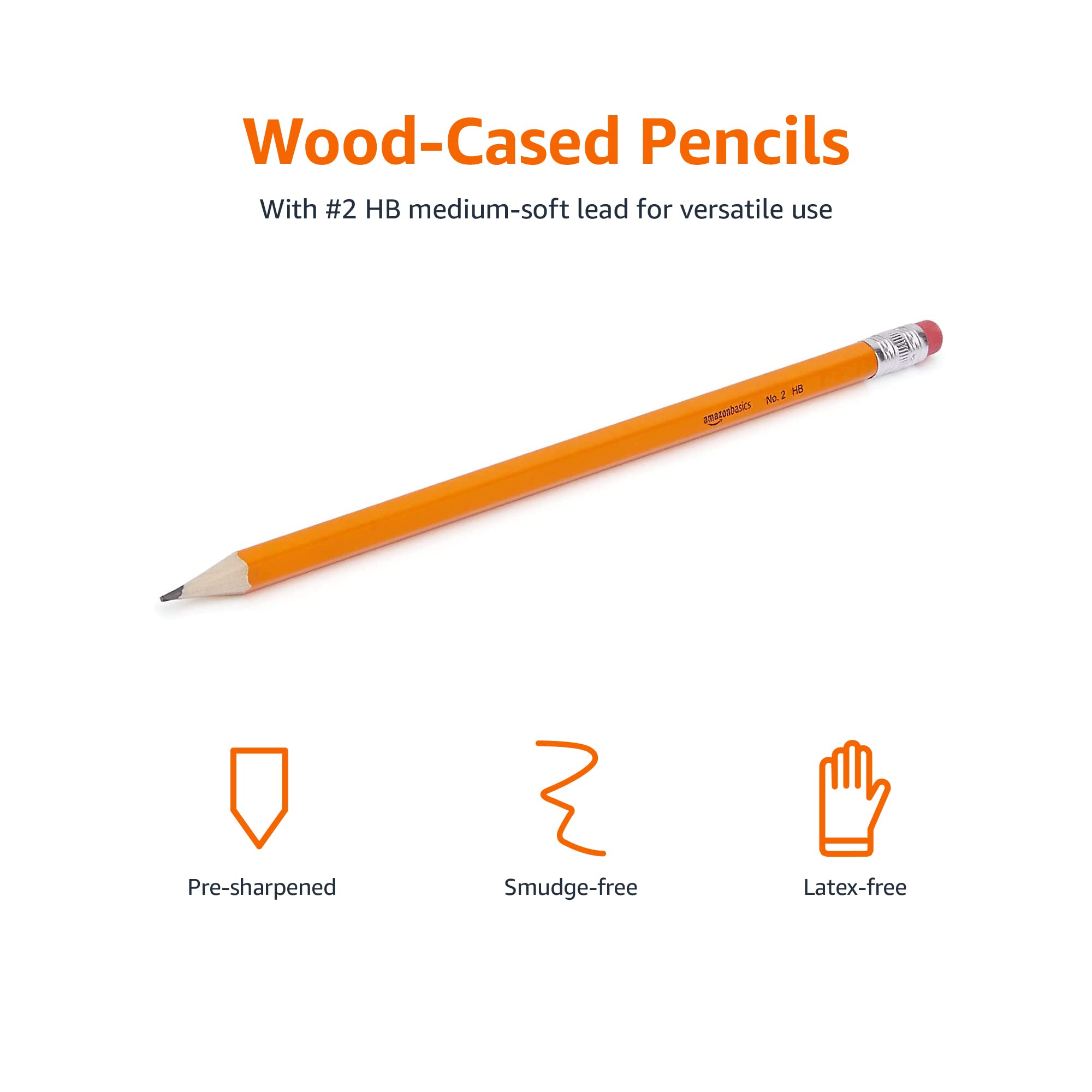Premium #2 HB Pencils, 30-Pack Pre-Sharpened with Erasers - Smooth Writing for School, Office & Art Sketching - Bulk Wooden Pencils for Standardized Tests, Drawing & Everyday Use