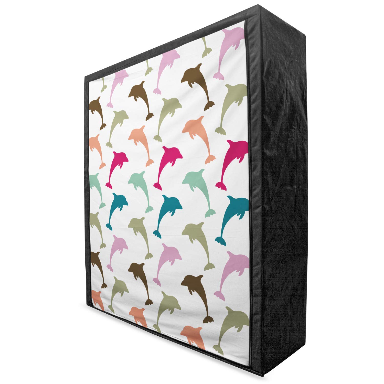 Ambesonne Sea Animals Portable Fabric Wardrobe with Shelves - 59