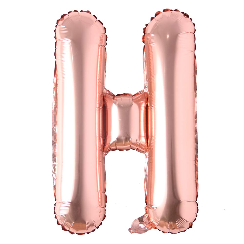 40 Inch Rose Gold Alphabet & Number Foil Mylar Balloon - Wedding, Bachelorette, Birthday, Bridal Shower, Graduation Party Decorations - Helium Ready for Indoor/Outdoor Celebrations