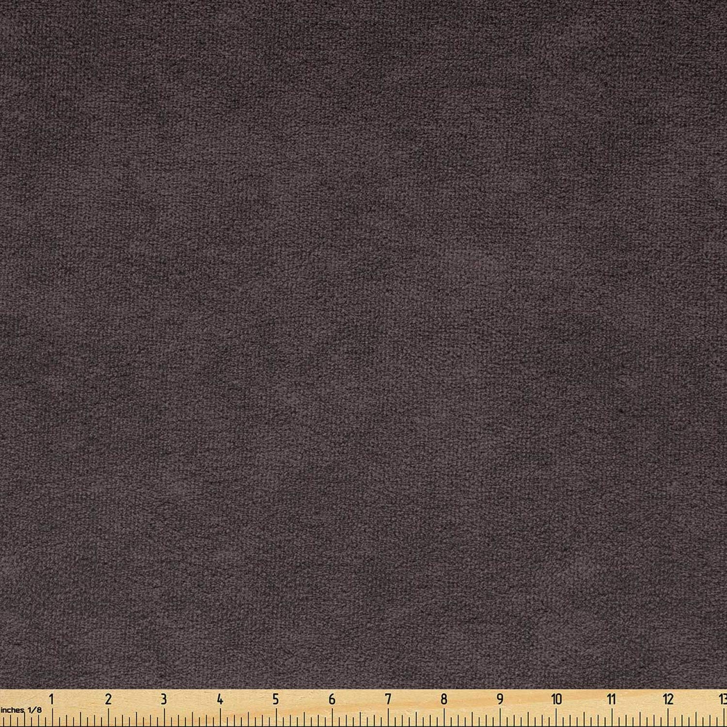 Ambesonne Faux Suede Fabric by The Yard - Digitally Printed Grunge Texture, Durable & Washable DIY Upholstery Material (1 Yard, Dark Taupe) for Home Decor, Furniture, Crafts, Indoor/Outdoor Use