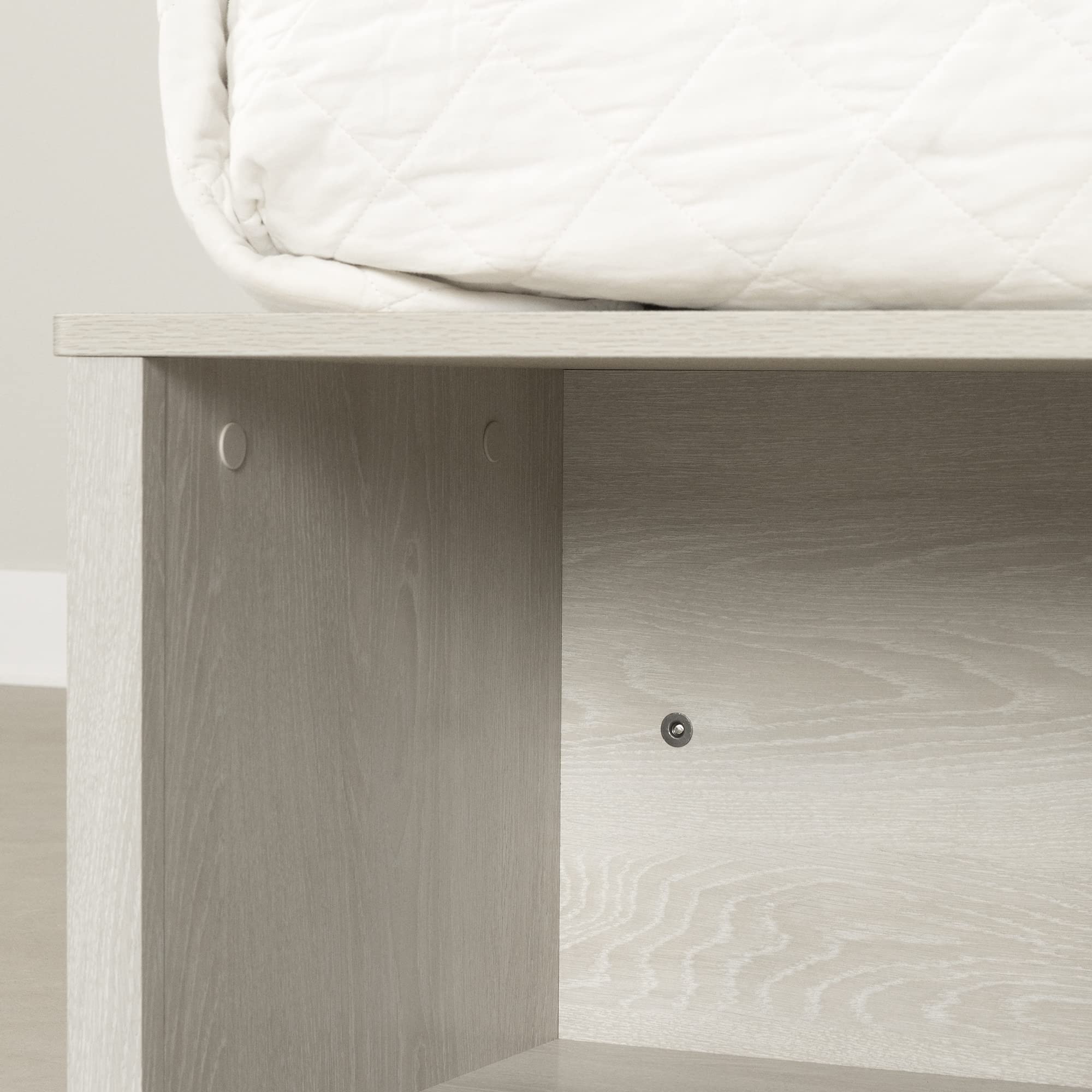 South Shore Prairie Storage Bed with Baskets - Farmhouse Style for Cozy Bedrooms