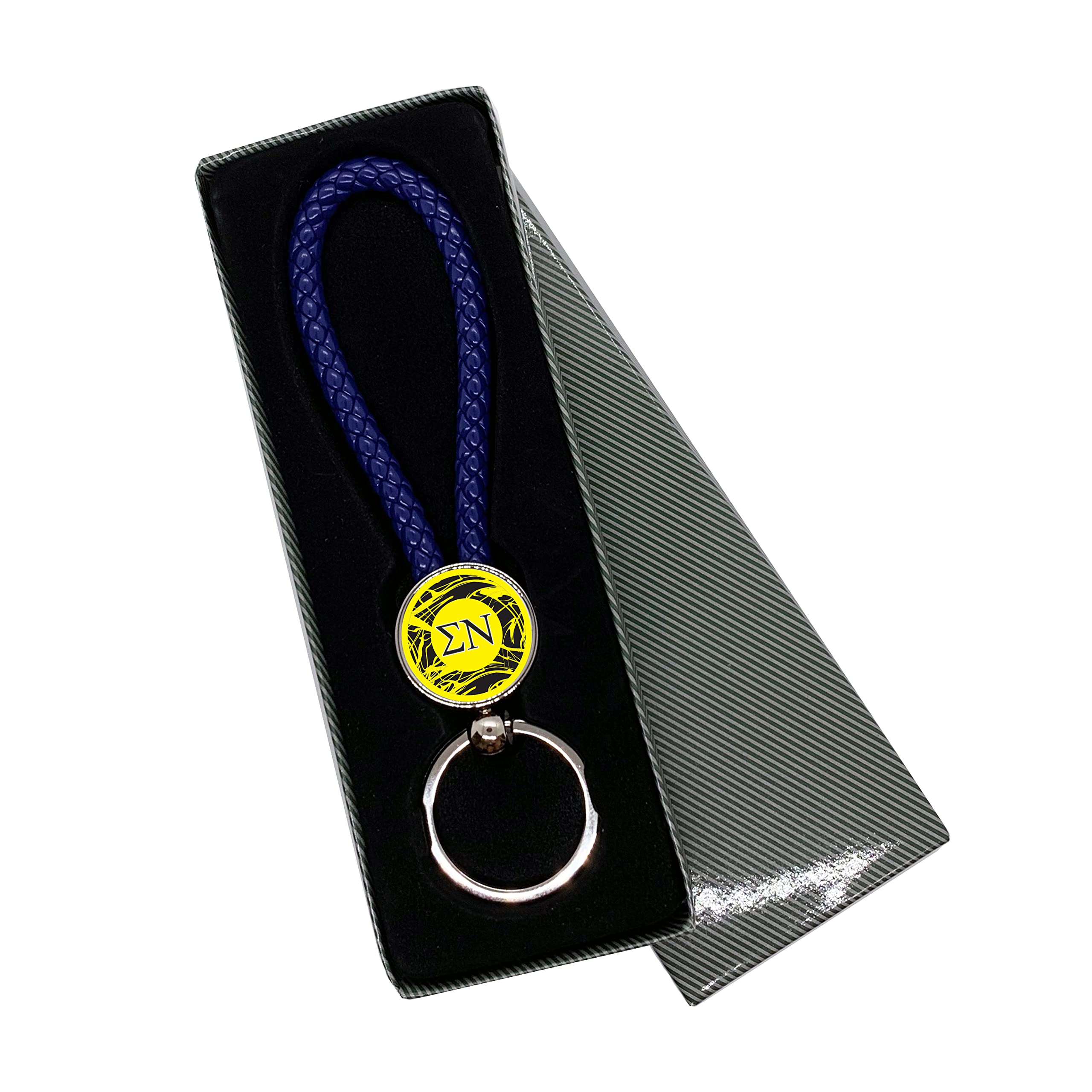 Sigma Nu Fraternity Keychain - Greek Letter Key Ring with Round Design - Perfect for College Students, Alumni, and Fraternity Members