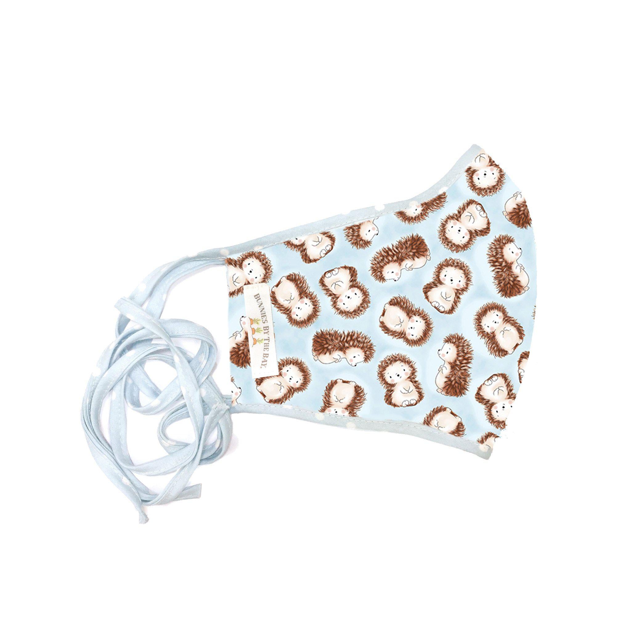 Retired Adult Cloth Face Mask with Hedgehog Design - Reusable Washable Fabric Mask for Everyday Use, Work, and Outdoor Activities
