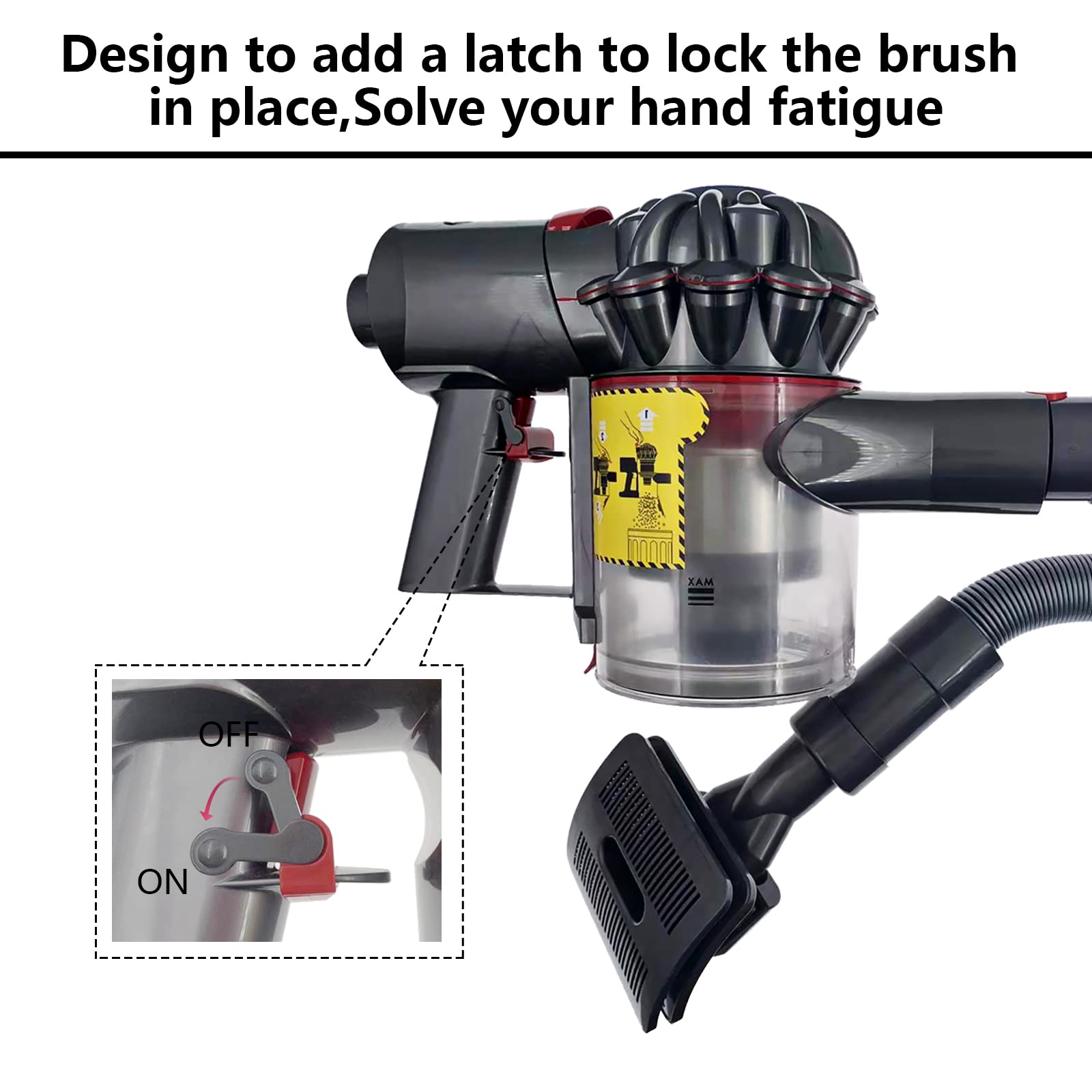 Dyson Pet Grooming Tool Attachment Brush - Compatible with Dyson V15, V12, V11, V10, V8, V7, DC62, DC65 Vacuum Cleaners - Includes Extended Hose & Trigger Lock - Perfect for Pet Hair Removal & Home Cleaning