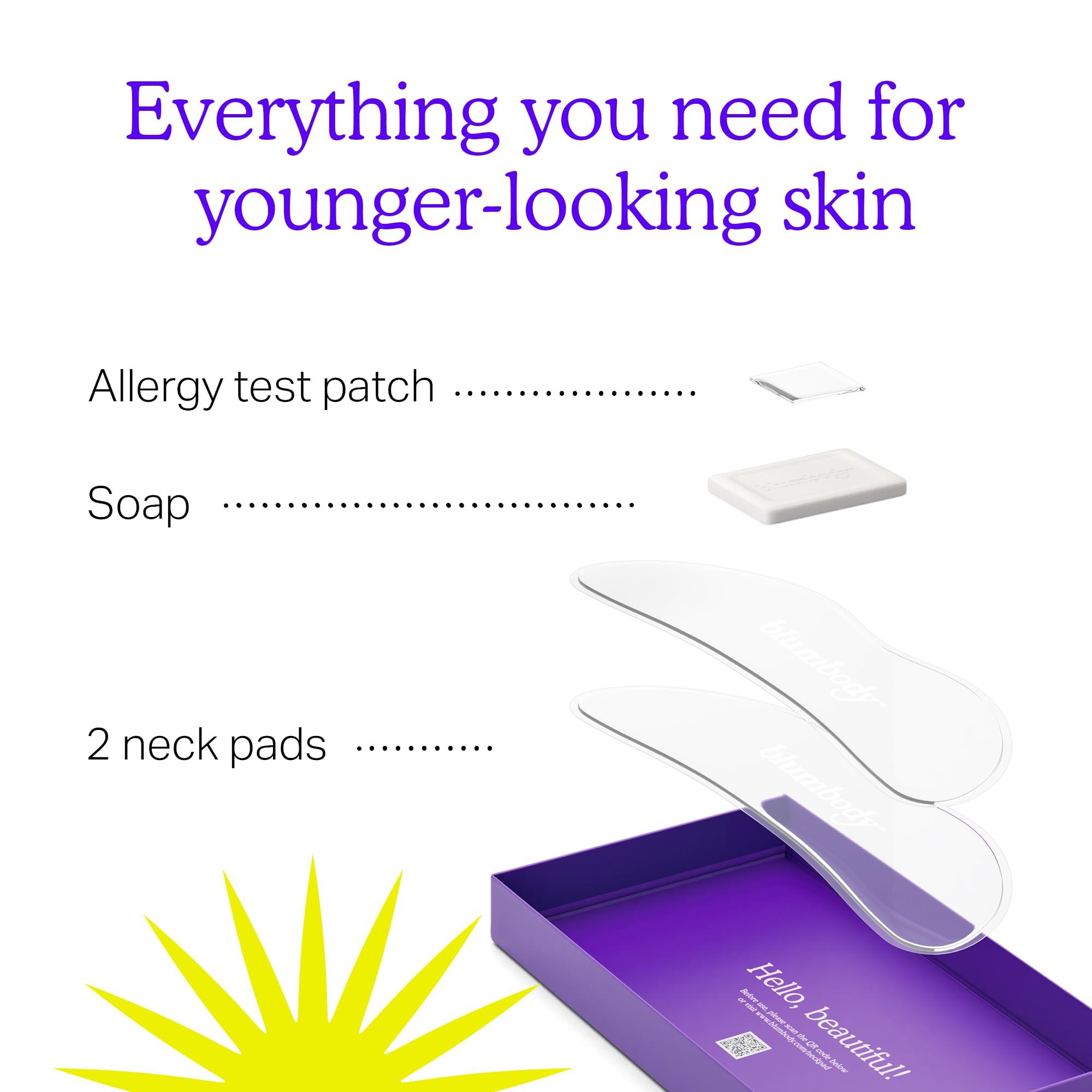 BLUMBODY Anti-Wrinkle Patches Set - Face, Chest & Neck Wrinkle Pads for Smooth Skin | Reduce Fine Lines & Wrinkles | Perfect for Nighttime Skincare & Anti-Aging Routine