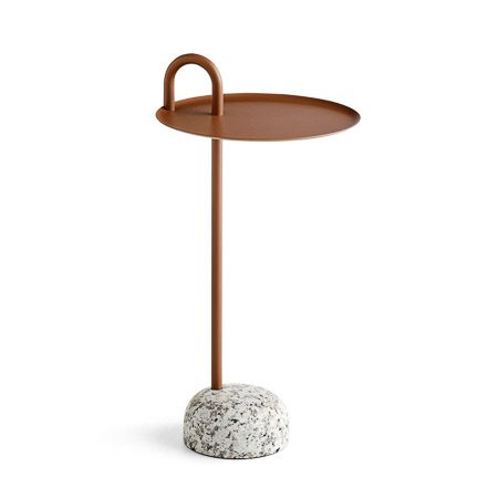 HAY Bowler Side Table in Pale Brown - Modern Minimalist End Table for Living Room, Bedroom & Office