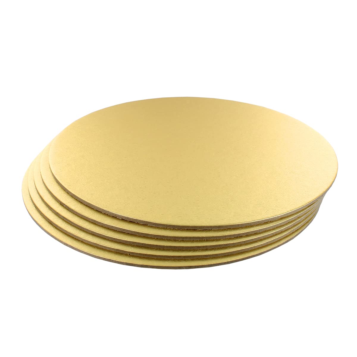 Culpitt 10 Inch Double Thickness Cake Cardboards - 5 Pack Pale Gold Cut Edge 3mm Thick (90276) | Perfect for Wedding Cakes, Birthday Cakes & Professional Baking Displays