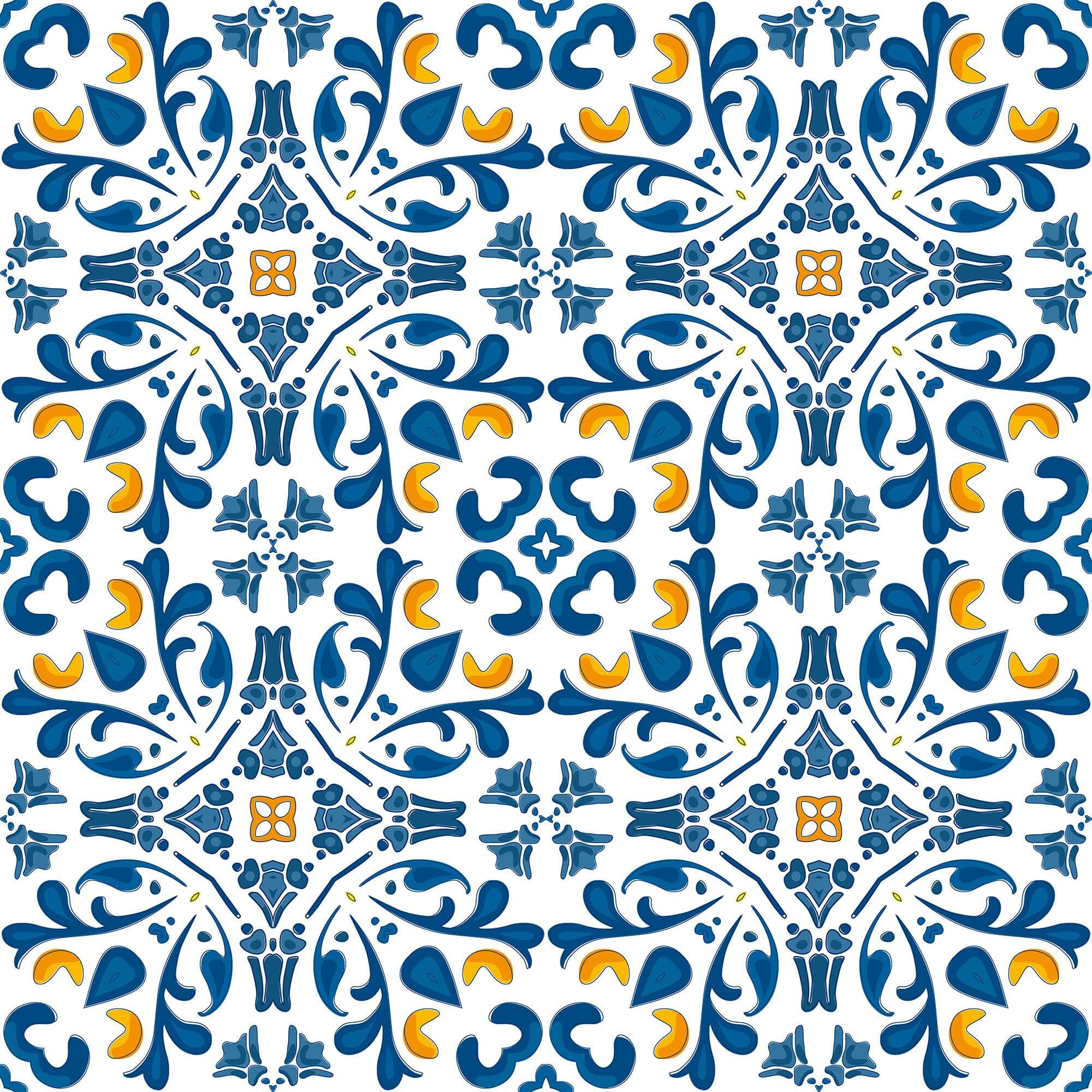 Blue Global Tile Adhesive Peel and Stick Removable Wallpaper 6885 - Self-Adhesive Wall Tiles for Kitchen Backsplash, Bathroom, and Home Decor - Easy DIY Installation, Waterproof & Reusable