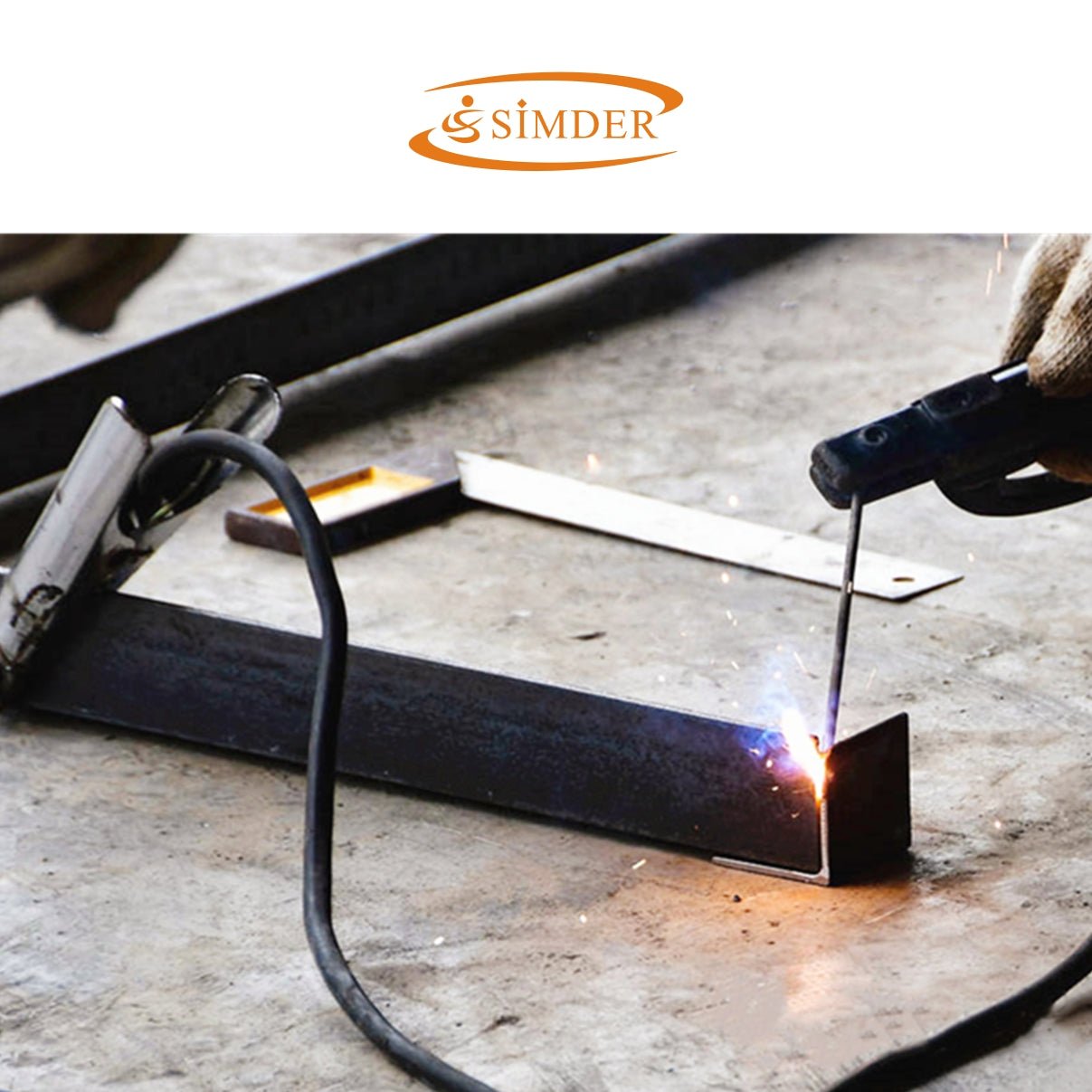 SSimder Professional Welding Electrode Holder & Ground Clamp Set - Heavy Duty Copper Clamp for Arc Welding - Perfect for DIY Projects, Metal Fabrication & Home Repairs