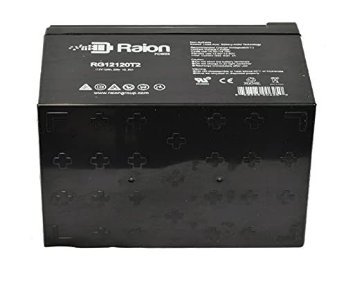 Raion Power 12V 12Ah Replacement Electric Wheelchair Battery - Compatible with Ultralite 355 Mobility Scooters - Long Lasting Deep Cycle AGM Battery - Perfect for Indoor/Outdoor Use & Daily Commuting