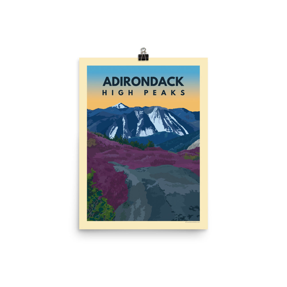 Sunrise in the Adirondack High Peaks - Premium Wall Art Poster for Home & Office Decor - Perfect for Living Rooms, Bedrooms & Gifts