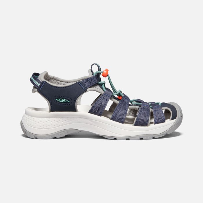 Women's Astoria West Sandal - Navy/Beveled Glass Comfortable Slip-On Sandals for Beach, Vacation & Casual Outfits