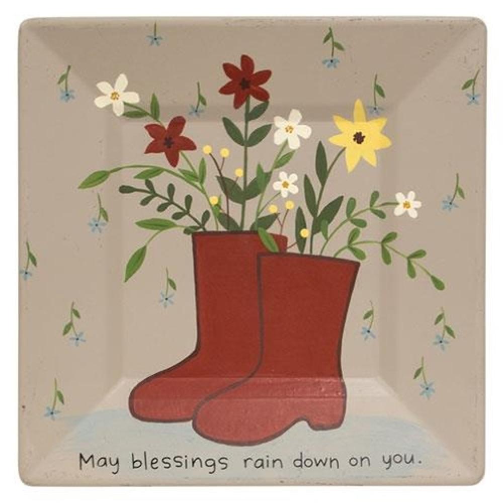 Waterproof Square Toe Rain Boots for Women - Comfortable Non-Slip Rubber Boots for Outdoor, Gardening & Rainy Day Wear