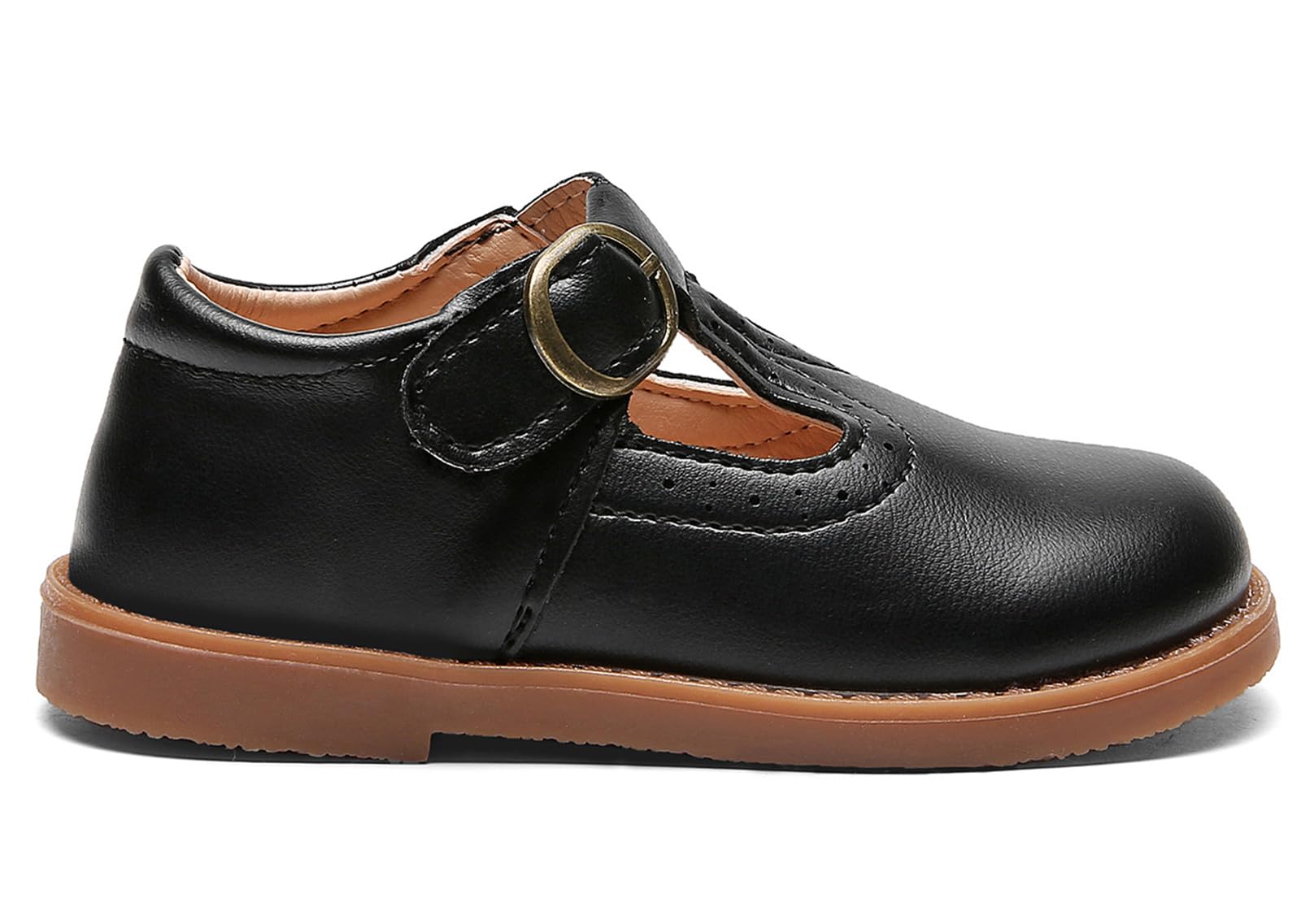 DADAWEN Girls Classic Mary Jane Shoes - Comfortable Flat Dress Shoes for School Uniform, Church, and Formal Occasions