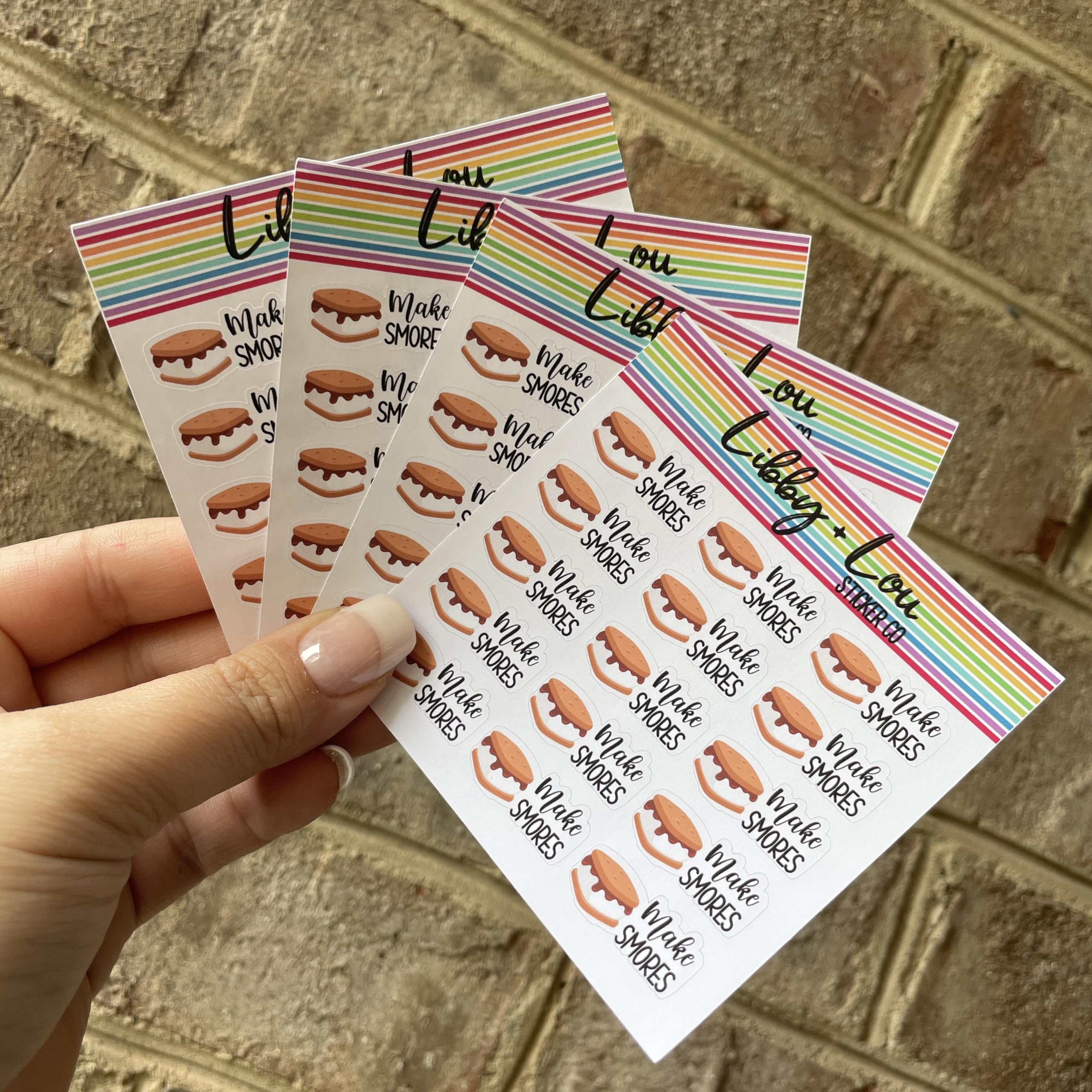 S'mores Planner Stickers by Libby & Lou - Camping & Journaling