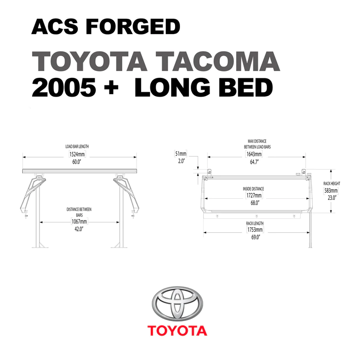 ACS Forged Wheels for 2005-2023 Toyota Tacoma Long Bed - Premium Alloy Rims for Off-Road & Street Performance | Perfect for Truck Upgrades & Custom Builds
