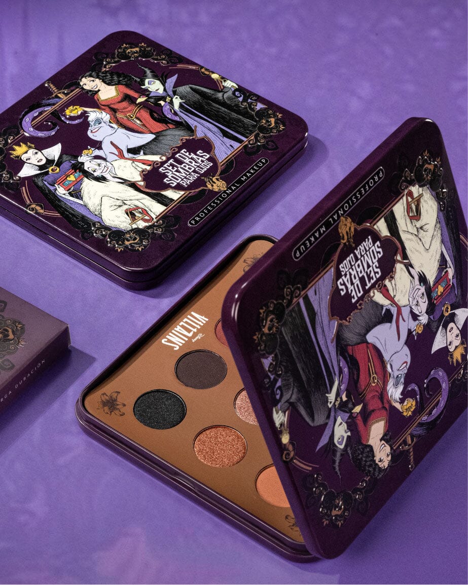 Villainous Metallic Eyeshadow Palette Set - 12 Highly Pigmented Shades for Dramatic & Glamorous Makeup Looks | Perfect for Halloween, Cosplay & Evening Events