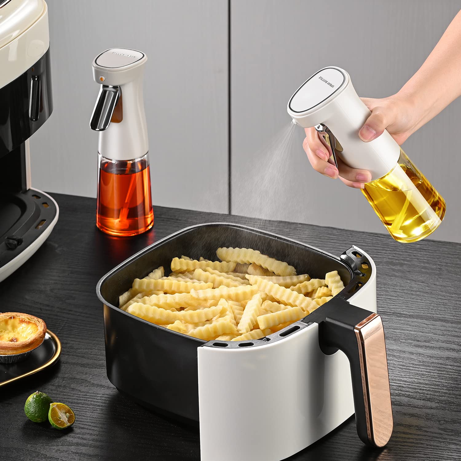 240ml Glass Oil Sprayer for Air Fryer & Cooking - Salad, Baking, BBQ