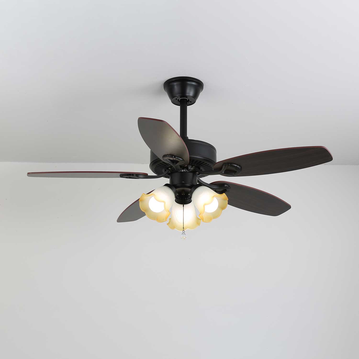 Calantha Bloom Ceiling Fan with Light Kit - Modern Flush Mount Fan for Bedroom, Living Room & Office - Energy Efficient LED Lighting & Quiet Reversible Motor