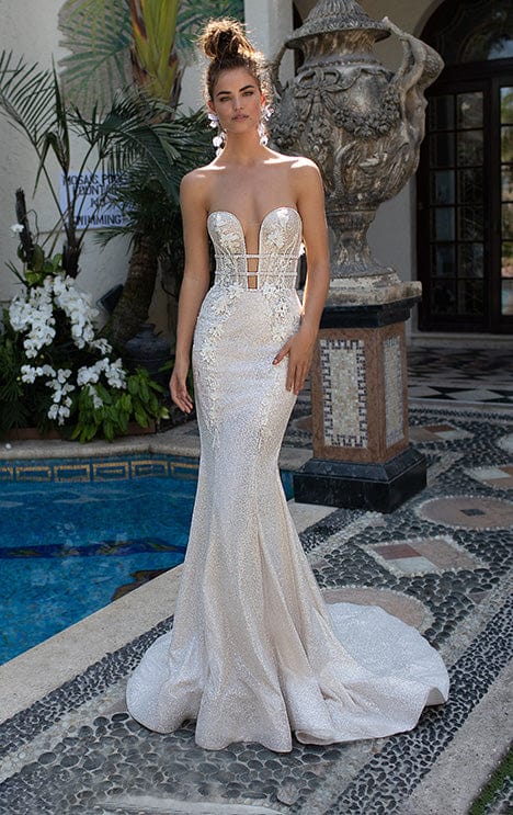 Berta 19 06 Women's Dress Size 8 - Elegant Evening Gown for Parties, Weddings & Special Occasions