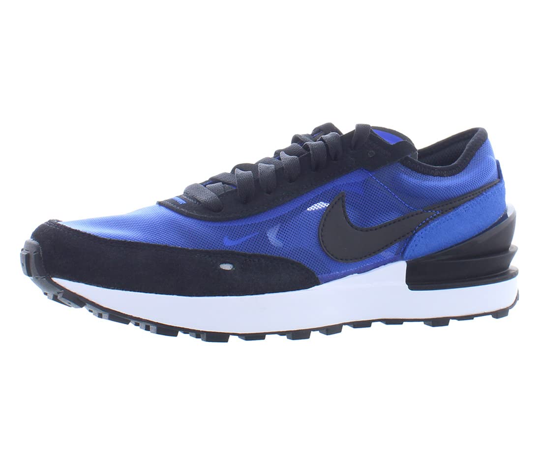 Nike Waffle One Kids Running Shoes - Racer Blue/Black/White/Bright Crimson (DC0481-400) | Lightweight & Comfortable Sneakers for Boys & Girls | Perfect for School, Sports & Everyday Wear