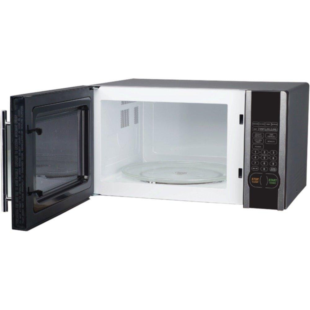 Magic Chef MCM1110ST 1.1 Cu. Ft 1000W Stainless Steel Microwave Oven with Digital Touch Panel - Perfect for Small Kitchens, Dorms & Office Break Rooms