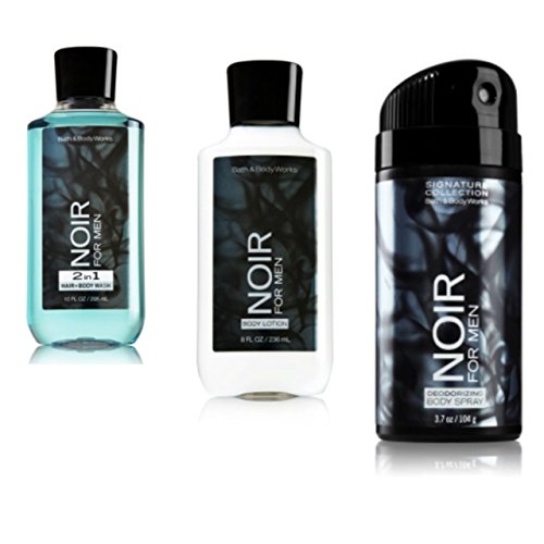 Bath and Body Works Noir Men's Gift Set - Body Lotion, Body Wash & Deodorant for Men - Perfect for Gifts, Self-Care & Daily Hygiene Routine