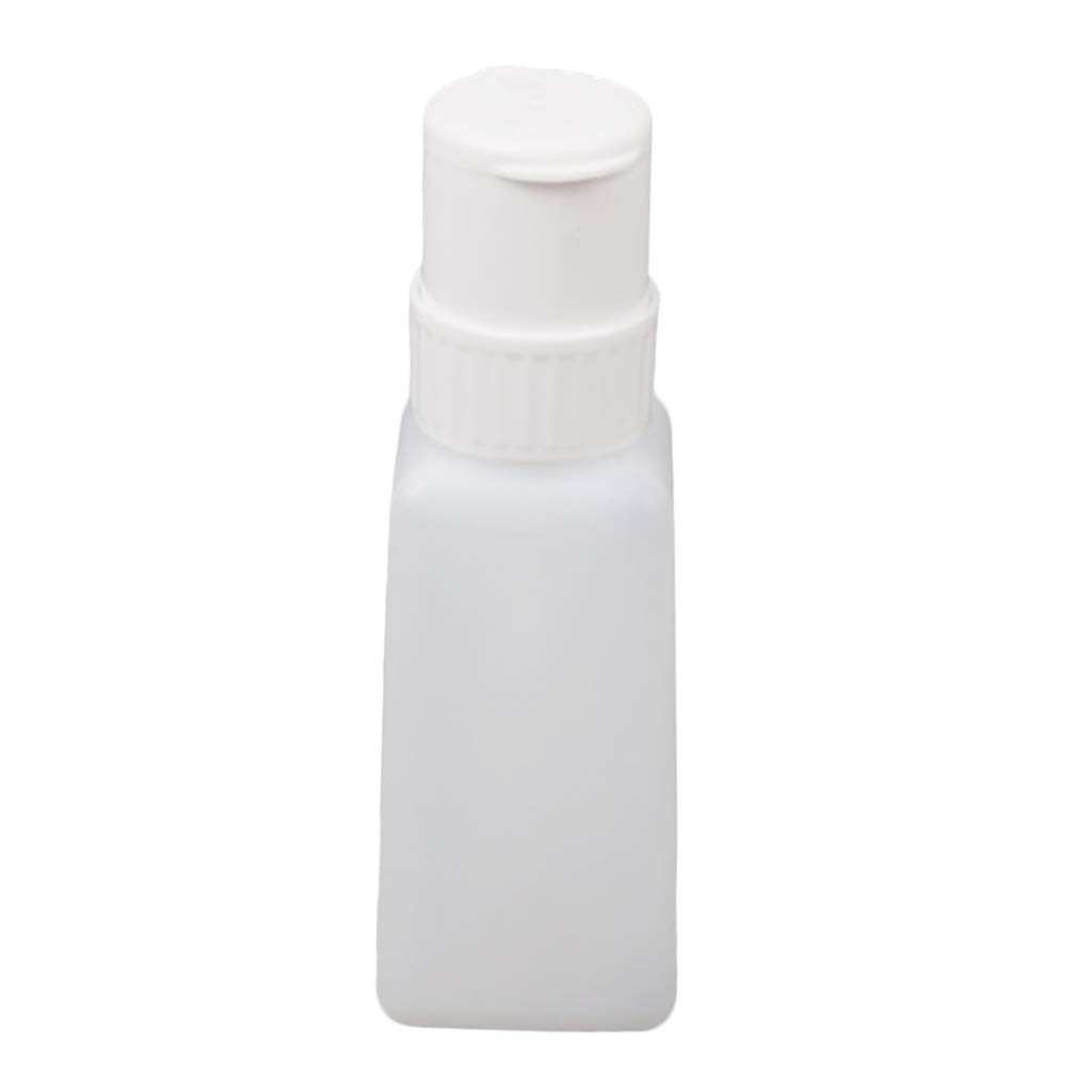 Fonowx Refillable Nail Polish Remover Bottle with Dispenser Cap - Square Design for Easy Press Application | Perfect for Nail Salons, Home Manicures & Professional Nail Artists