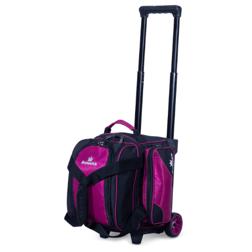 Brunswick Zone Single Roller Raspberry Bowling Bag - Lightweight & Durable for Easy Transport to Bowling Alleys & Tournaments