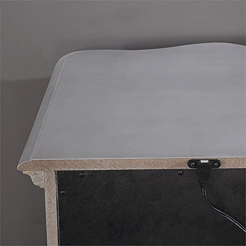 FOA Pappa Glam 3-Piece Silver Wood Bedroom Set - California King Bed & 2 Nightstands | Luxury Modern Bedroom Furniture for Master Suite