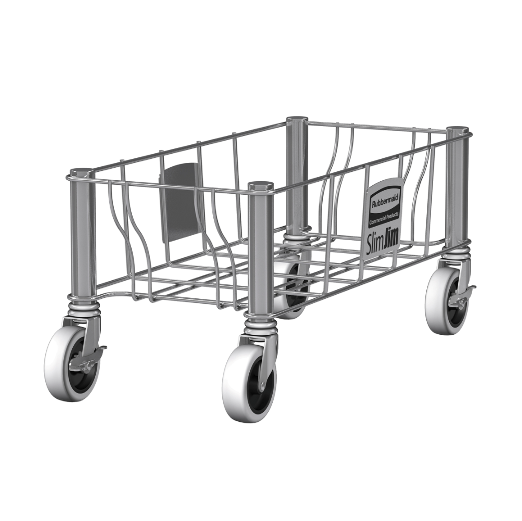 Rubbermaid Slim Jim Dolly - Heavy Duty Stainless Steel Utility Cart for Kitchen, Restaurant & Warehouse Use