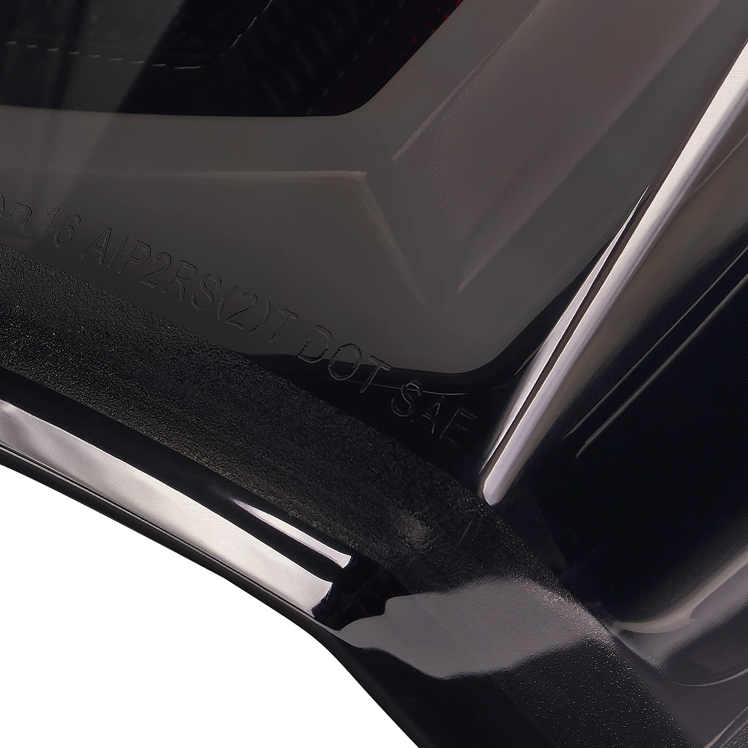 Spec-D Tuning Glossy Black Smoke LED Tail Lights with White LED Light Bar - Compatible with 2016-2022 Toyota Tacoma (Left + Right Pair) - Upgrade Your Truck's Style & Safety for Night Driving & Off-Road Adventures