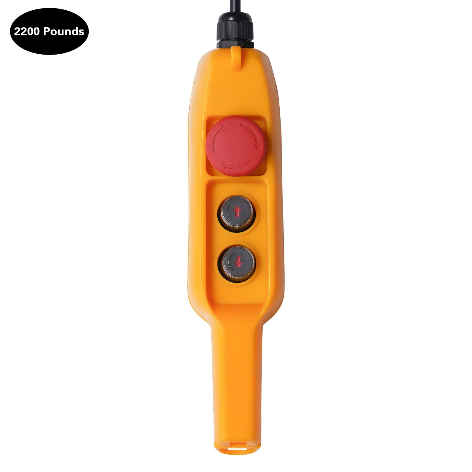 2200LBS Electric Chain Hoist with 3m Wired Remote Control - 110V Overhead Crane for Garage & Workshop - 1500W Heavy Duty Lifting System with Emergency Stop - 13ft Max Lifting Height - Perfect for Automotive Repair, Construction & Industrial Applications