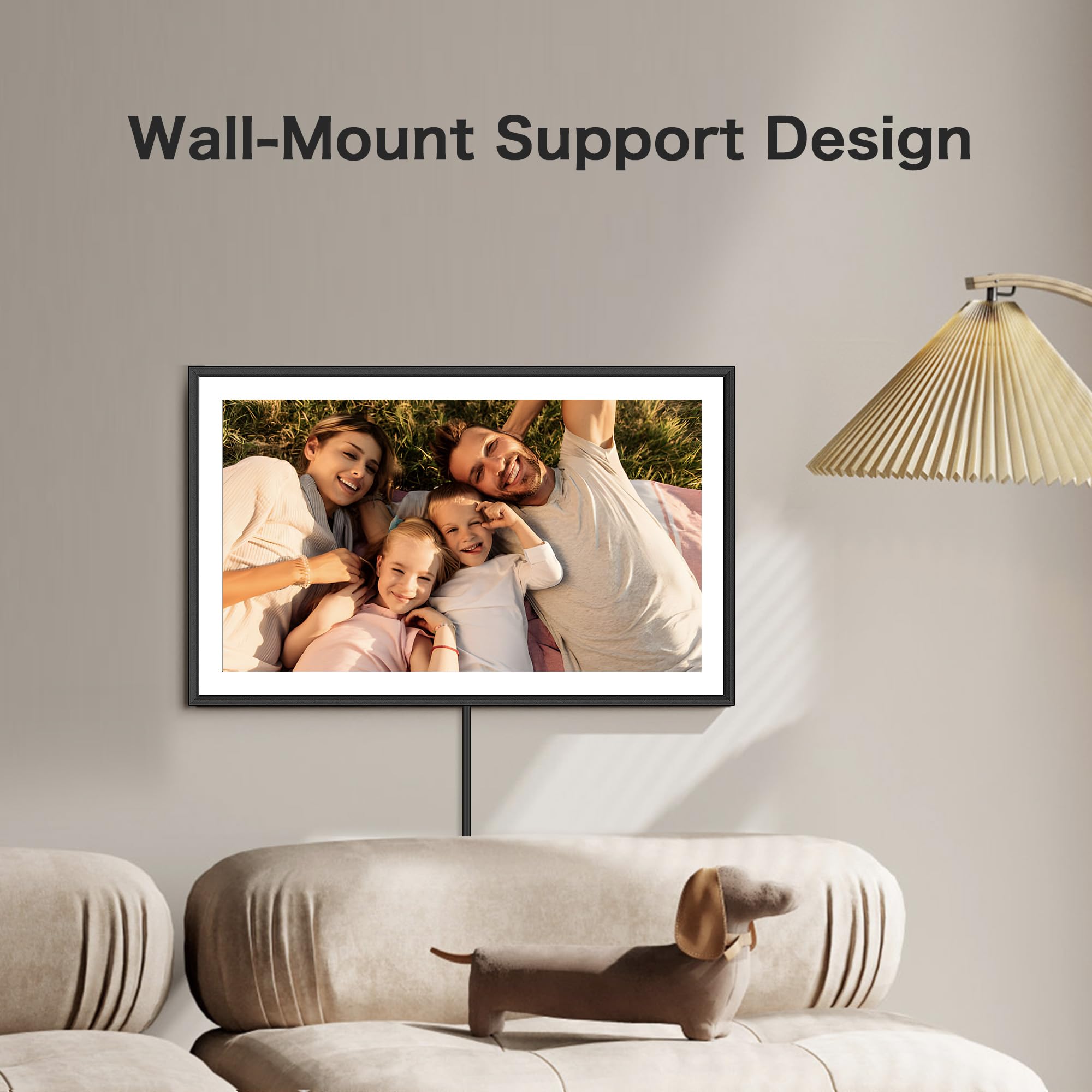 15.6 Inch WiFi Digital Picture Frame - 32GB Storage, 1920x1080 IPS HD Touch Screen, Wall Mount & Tabletop Display - Share Photos & Videos Instantly - Perfect Gift for Mom, Birthday & Wedding Decor - Home & Office Digital Photo Display