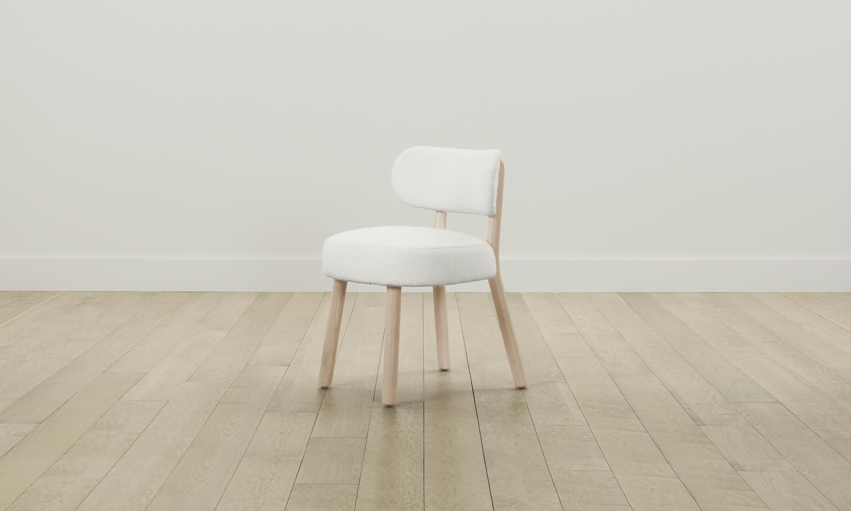 The Jane Dining Chair - Performance Bouclé Polar Fabric - Modern & Comfortable Dining Room Chair for Home, Kitchen, or Restaurant Use