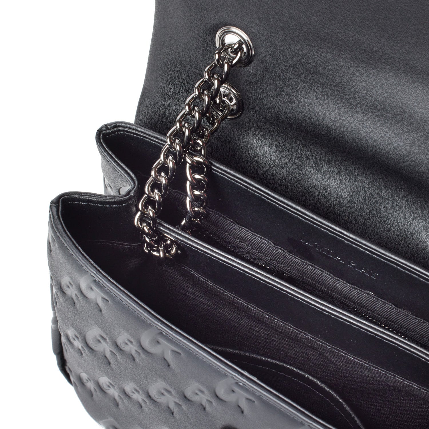 MEDIUM MONOGRAM FLAP BAG - Black Leather Crossbody Purse for Women | Fashionable Shoulder Bag for Work, Travel & Evening Out