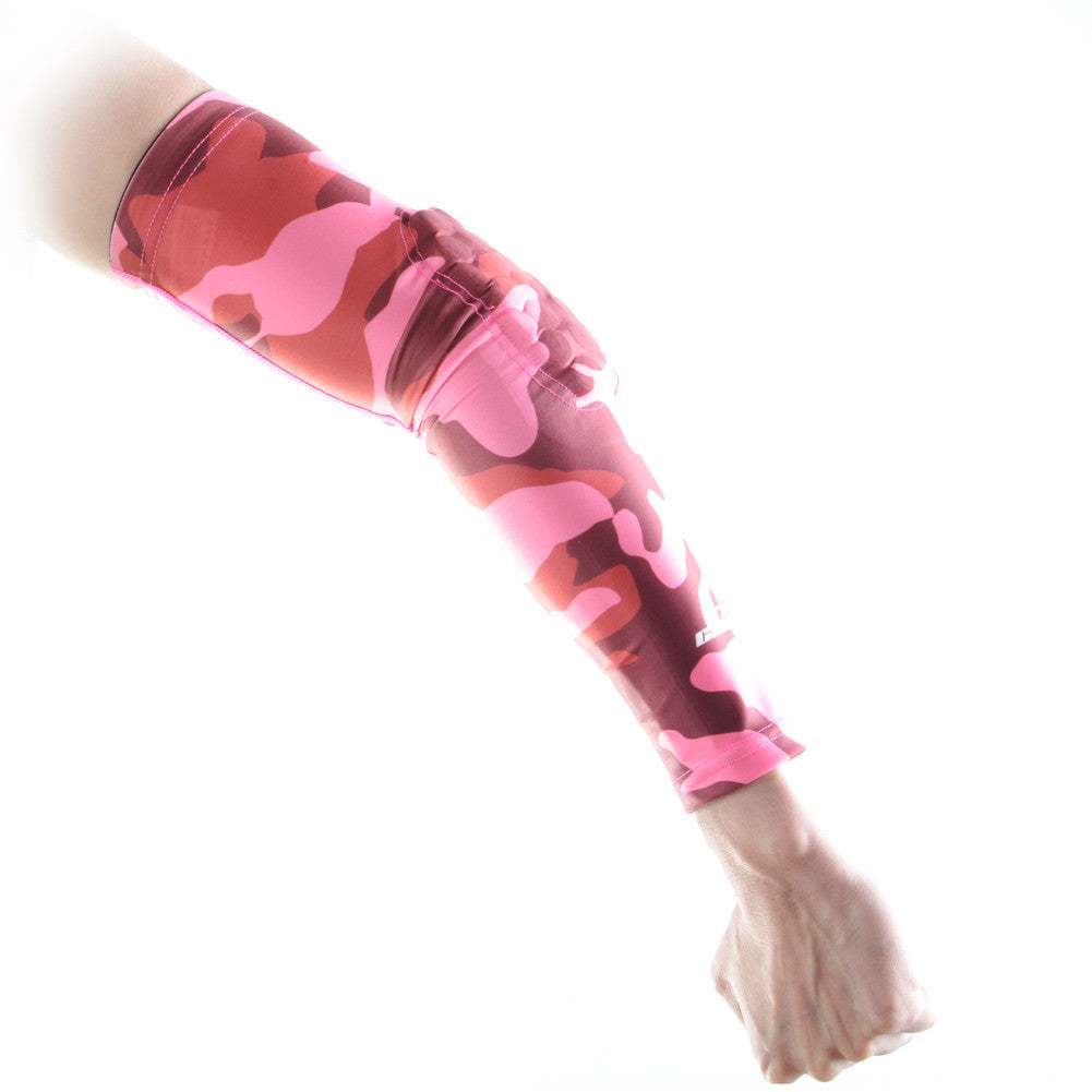 Pink Camouflage Anti-Slip Arm Sleeve with Padding - Sports, Basketball, Running & Outdoor Protection Gear